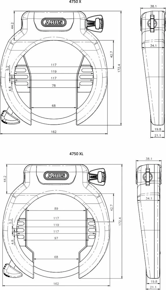 ABUS - Antivol De Cadre 4750 X / XL 5 ABUS - Antivol De Cadre 4750 X / XL – Image 3