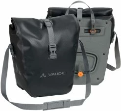 Vaude - Aqua Front - Paire De Sacoches Vélo Pour Roue Avant -VTT Soldes Vaude Aqua Front pour Velo electrique noir dos 3840x2160