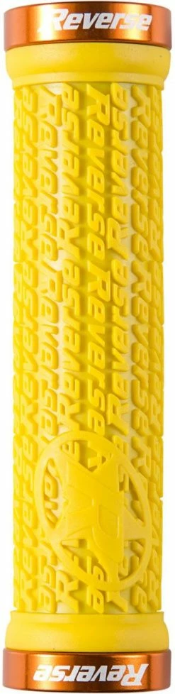 Reverse Components Reverse - Poignées Stamp Lock On Ø30mm X 135mm -VTT Soldes reverse poignees stamp lock on jaune orange 3840x2160